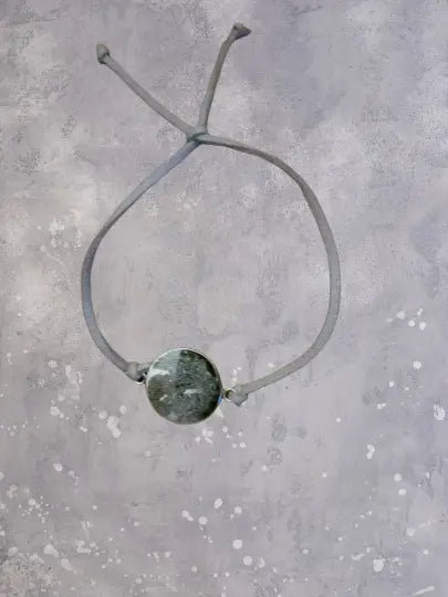 Adjustable Gray Suede Brain Cancer Awareness Bracelet – 18mm Pendant Swirl Design | Made in USA Michelle Marie Boutique  Bracelets
