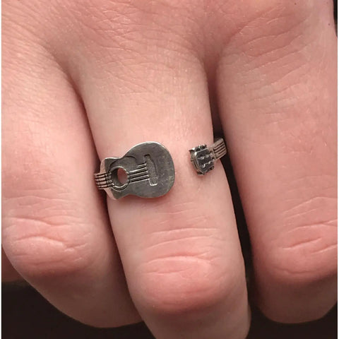 Adjustable Guitar Music Lover Cuff Ring – Inspirational Music Jewelry | Made in USA Whitney Howard Designs  InspireRings