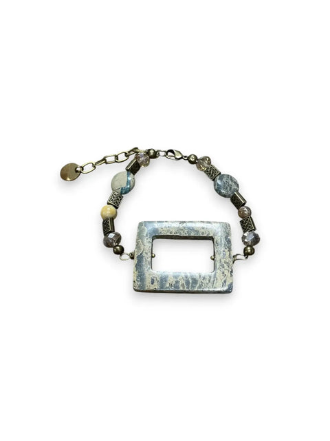 Adjustable Handmade Green Aqua Terra Jasper Bracelet – Mixed Gemstone Jewelry | Made in USA Michelle Marie Boutique  Bracelets