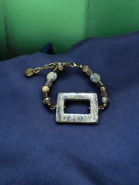 Adjustable Handmade Green Aqua Terra Jasper Bracelet – Mixed Gemstone Jewelry | Made in USA Michelle Marie Boutique  Bracelets