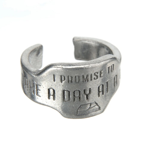Adjustable Handmade Pewter Promise Ring – Recycled Material Cuff Style | Made in USA – Whitney Howard Designs Whitney Howard Designs  promise rings