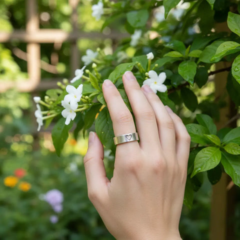 Adjustable Hearts of Compassion Pewter Ring – Eco-Friendly Kindness Band | Handcrafted in USA by Whitney Howard Designs Whitney Howard Designs  HOG Ring