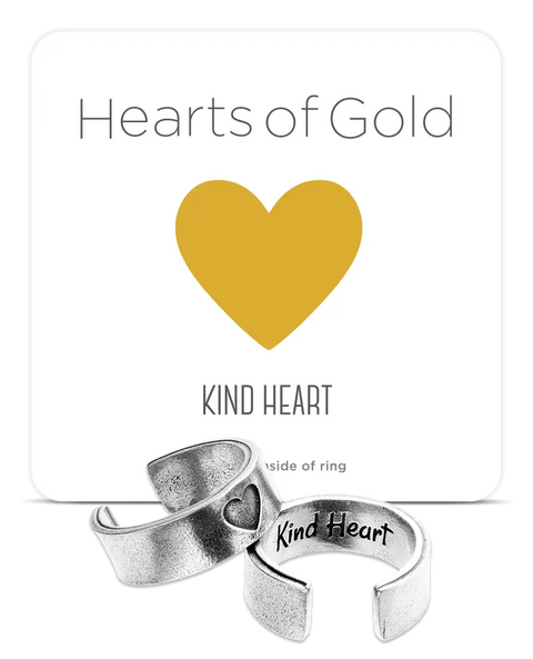 Adjustable Hearts of Compassion Pewter Ring – Eco-Friendly Kindness Band | Handcrafted in USA by Whitney Howard Designs Whitney Howard Designs  HOG Ring