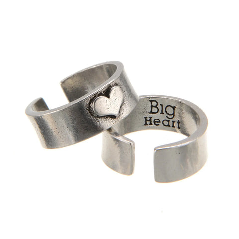 Adjustable Hearts of Gold Pewter Ring – Open Back Band – Handcrafted Jewelry | Made in USA Whitney Howard Designs  HOG Ring