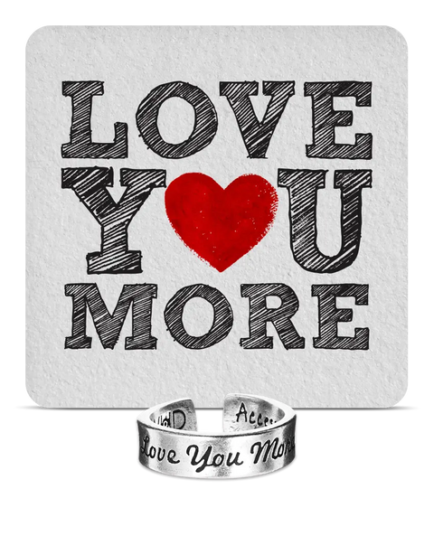 Adjustable Love You More Inspirational Ring – Sentimental Jewelry Gift | Handmade in USA Whitney Howard Designs  InspireRings