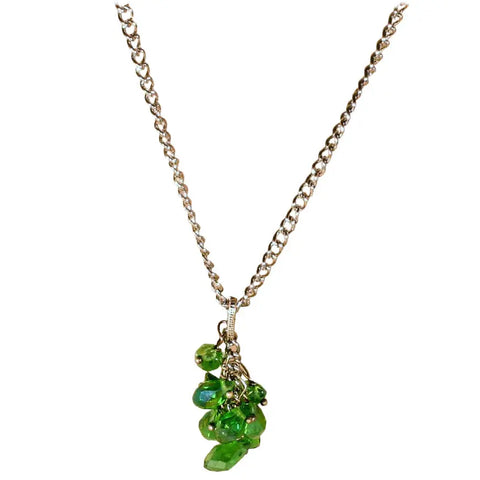 Adjustable Mini Crystal Cluster Necklace – Sparkling Color Options on Silver Chain | Made in USA Jewelry Michelle Marie Boutique  Necklace
