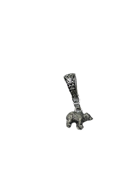 Adjustable Pewter Bear Charm Necklace – Nature-Inspired Jewelry Gift | Made in USA Michelle Marie Boutique  Necklace