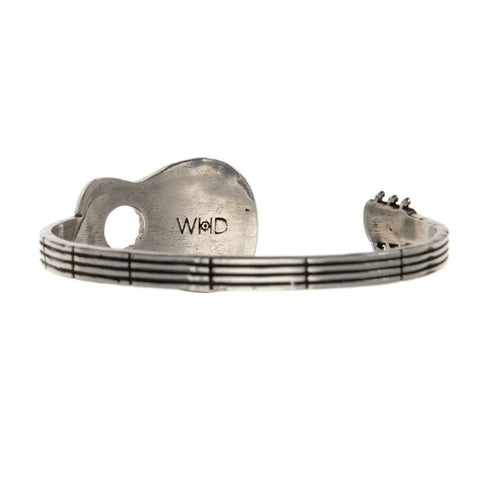 Adjustable Pewter Guitar Cuff Bracelet – Musician Gift Jewelry | Made in USA Wrist Accessory Whitney Howard Designs  Cuff Bracelets
