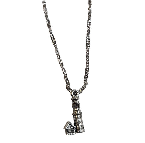 Adjustable Pewter Lighthouse Pendant Necklace – Nautical Jewelry Gift | Made in USA Michelle Marie Boutique  Necklace