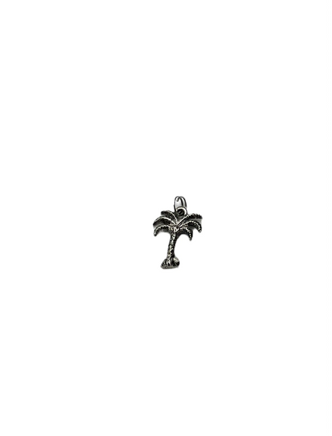 Adjustable Pewter Palm Tree Pendant Necklace – Unisex Stainless Steel Chain | Made in USA Michelle Marie Boutique  Necklace