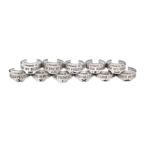 Adjustable Pewter Promise Ring – Keep You in My Heart Engraved Band | Made in USA Whitney Howard Designs  promise rings