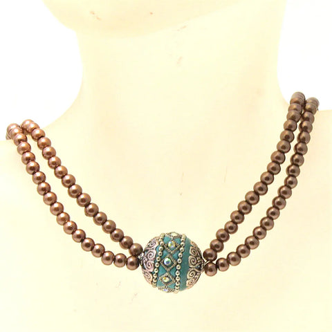 Adjustable Pink Rhinestone Pearl Necklace – 18 Inch Length with Extender | Handcrafted Jewelry Made in USA Michelle Marie Boutique  Necklace