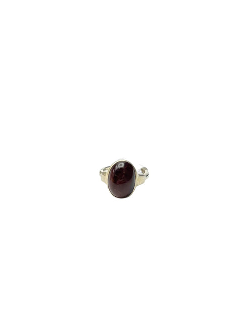 Adjustable Red Tiger Eye Gemstone Ring – Sterling Silver Band | Handmade Jewelry Made in USA Michelle Marie Boutique  Rings