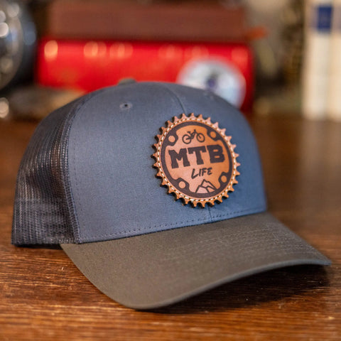 Adjustable Richardson 112 Snapback Hat – Genuine Leather MTB Life Design – American-Made Apparel | Made in USA KC Laser Co  Hat