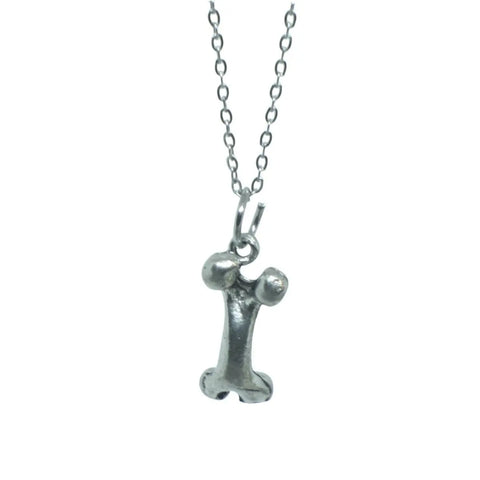 Adjustable Silver Dog Bone Pendant Necklace – Stainless Steel Chain Unisex Jewelry | Made in USA Michelle Marie Boutique  Necklace