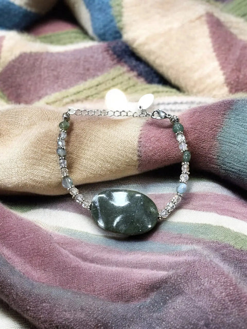 Adjustable Tree Jasper Gemstone Bracelet – Nature-Inspired Crystal Jewelry | Made in USA Michelle Marie Boutique  Bracelets