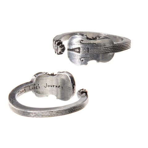 Adjustable Violin Musician Cuff Ring – Handcrafted Musical Instrument Jewelry | Made in USA Whitney Howard Designs  InspireRings