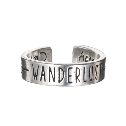 Adjustable Wanderlust Travel Cuff Ring – Inspirational Adventure Jewelry | Made in USA Whitney Howard Designs  InspireRings