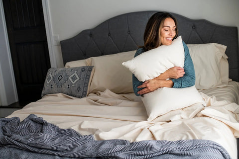 Adjustable Wool Pillow with Natural Cotton Cover | Organic & USA-Made | Great for All Sleep Positions American Blossom Linens  Pillows & Pillowcases