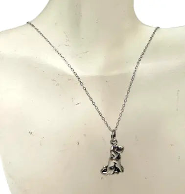 Adorable Pewter Dog Charm Necklace and Earring Set Michelle Marie Boutique  Jewelry Sets