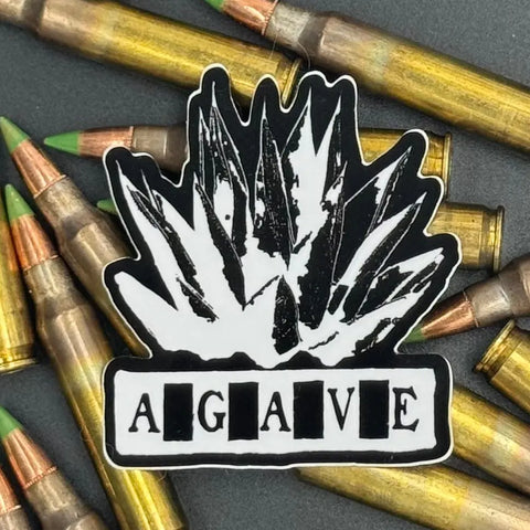 Agave Logo Sticker 2 Inch – Black and White Emblem Decal | Made in USA American Lictor  Vinyl Stickers
