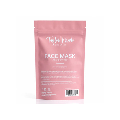 Age-Defying Kaolin and Pink Clay Face Mask – 1 oz Spa Detox Treatment | Taylor Made Organics | Made in USA Taylor Made Organics  face mask