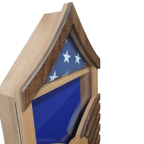 Air Force Master Sergeant E7 Shadow Box – 3x5 Flag Display – Handcrafted Oak | Made in USA Legacies of America Woodworking Company  Shadow Box