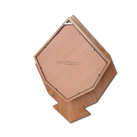 The Air Force Modern Wings Shadow Box by Legacies of America Woodworking Company features oak construction with walnut wings, showcasing a modern design, photographed against a white background.