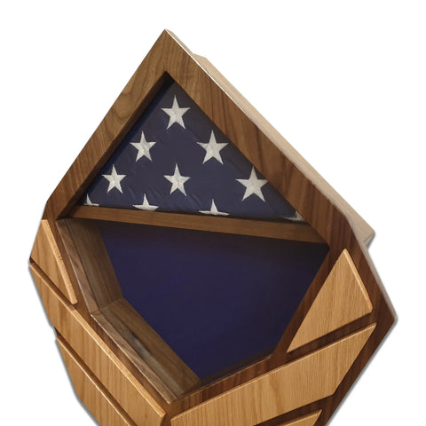 Air Force Modern Wings Shadow Box Display – Walnut Backing With Oak Wings | Made in USA Legacies of America Woodworking Company  Shadow Box