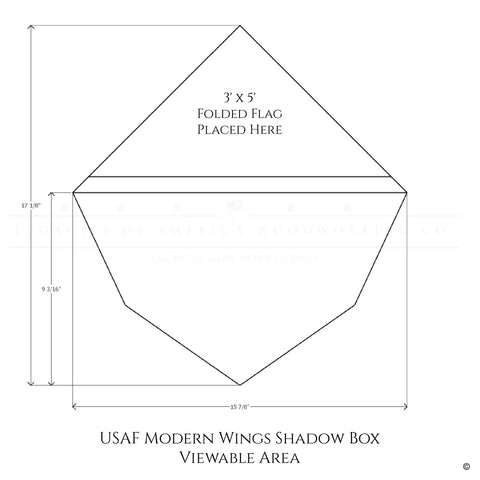Air Force Modern Wings Shadow Box Display – Walnut Backing With Oak Wings | Made in USA Legacies of America Woodworking Company  Shadow Box
