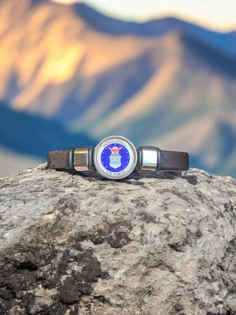 Air Force Seal Cork Bracelet – Lightweight Eco-Friendly Military Jewelry in 5 Sizes | Made in USA Michelle Marie Boutique  Bracelets