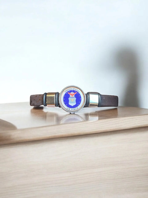 Air Force Seal Cork Bracelet – Lightweight Eco-Friendly Military Jewelry in 5 Sizes | Made in USA Michelle Marie Boutique  Bracelets