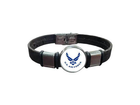 Air Force Wings Cork Bracelet - Officially Licensed Military Merchandise Michelle Marie Boutique  Bracelets