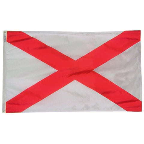 Alabama State Flag – Durable 200 Denier Outdoor Nylon with UV-Resistant SolarGuard Dyes | Made in USA Freedom Flag and Pole 