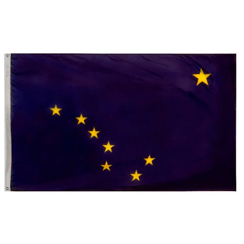 Alaska State Flag 3x5 Ft – Durable Outdoor Nylon with UV-Resistant SolarGuard Dyes | Made in USA Freedom Flag and Pole 