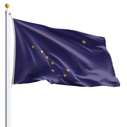 Alaska State Flag 3x5 Ft – Durable Outdoor Nylon with UV-Resistant SolarGuard Dyes | Made in USA Freedom Flag and Pole 