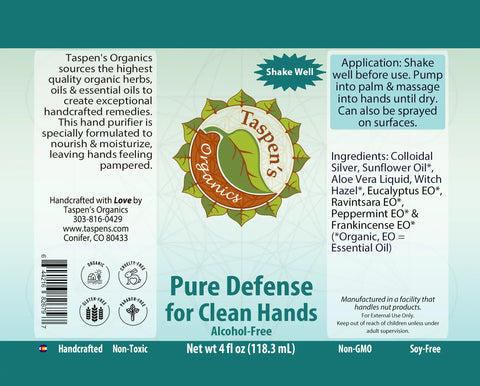 Alcohol-Free Hand Purifier Spray 4 oz – Plant-Based Cleanser | Made in USA Taspen's Organics  Bath and Body (10)