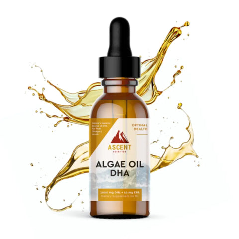Algae Oil DHA 1000 Mg Liquid Supplement – Vegan Omega-3 Brain and Heart Support | Made in USA Ascent Nutrition  simple