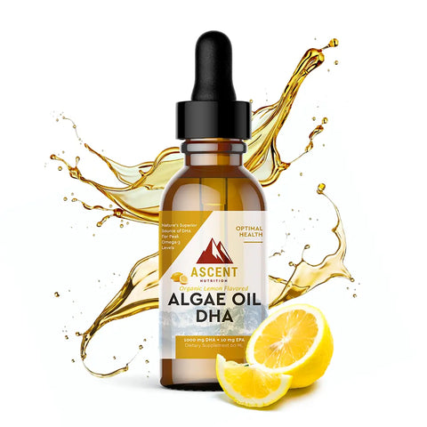 Algae Oil DHA 1000 Mg Liquid Supplement – Vegan Omega-3 Brain and Heart Support | Made in USA Ascent Nutrition  simple