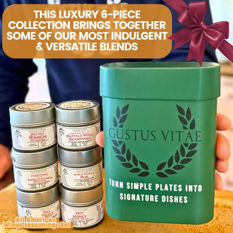 All American Wings Gourmet Seasoning Set – Handcrafted Spice Collection | Made in USA Gustus Vitae  Collections & Gift Sets