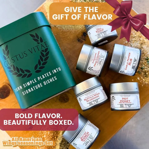 All American Wings Gourmet Seasoning Set – Handcrafted Spice Collection | Made in USA Gustus Vitae  Collections & Gift Sets