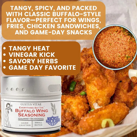 All American Wings Gourmet Seasoning Set – Handcrafted Spice Collection | Made in USA Gustus Vitae  Collections & Gift Sets