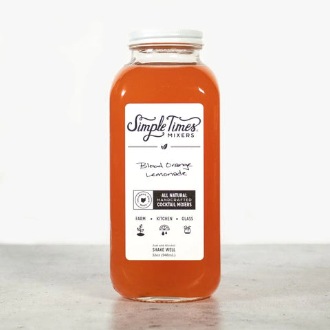 All Natural Blood Orange Lemonade Cocktail Mixer 32oz – Drink Mixer | Made in USA Simple Times Mixers  32oz Single Bottle