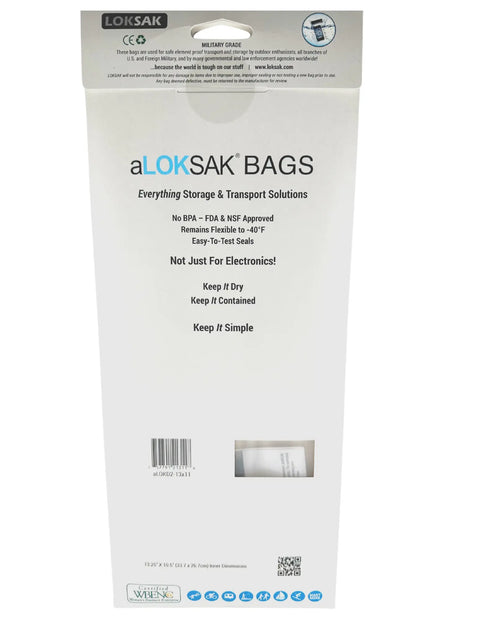 Aloksak Waterproof Element Proof Bag 13x11 Inch – 2 Pack | Made in USA LOKSAK