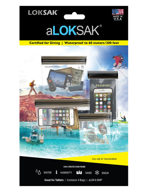 Aloksak Waterproof Multi Pack – Assorted Sizes 5x4 to 9x6 Inches | Made in USA LOKSAK