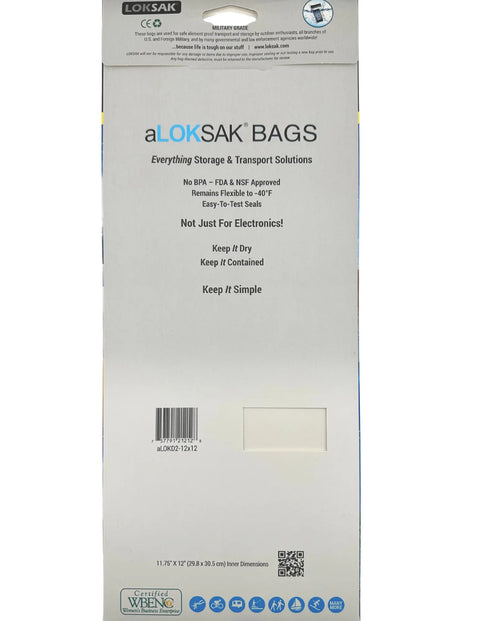 Aloksak Waterproof Storage Bags 12x12 Inch – 2 Pack | Made in USA LOKSAK