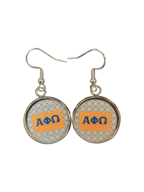 Alpha Phi Omega Silver Plated Necklace And Earrings Set – 18 Inch Chain With Extender | Made In USA Michelle Marie Boutique  Jewelry