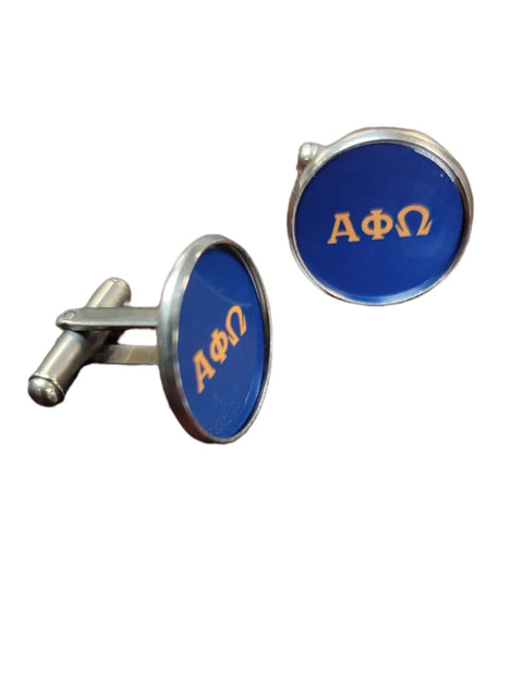 Alpha Phi Omega Stainless Steel Cuff Links – Durable Fraternity Accessory in Blue – Made in USA | Gift Box Included Michelle Marie Boutique  Cuff links