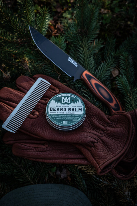 Alpine Juniper Cypress Beard Balm 2 Oz – Nourishing Grooming | Made in USA All American Maker 