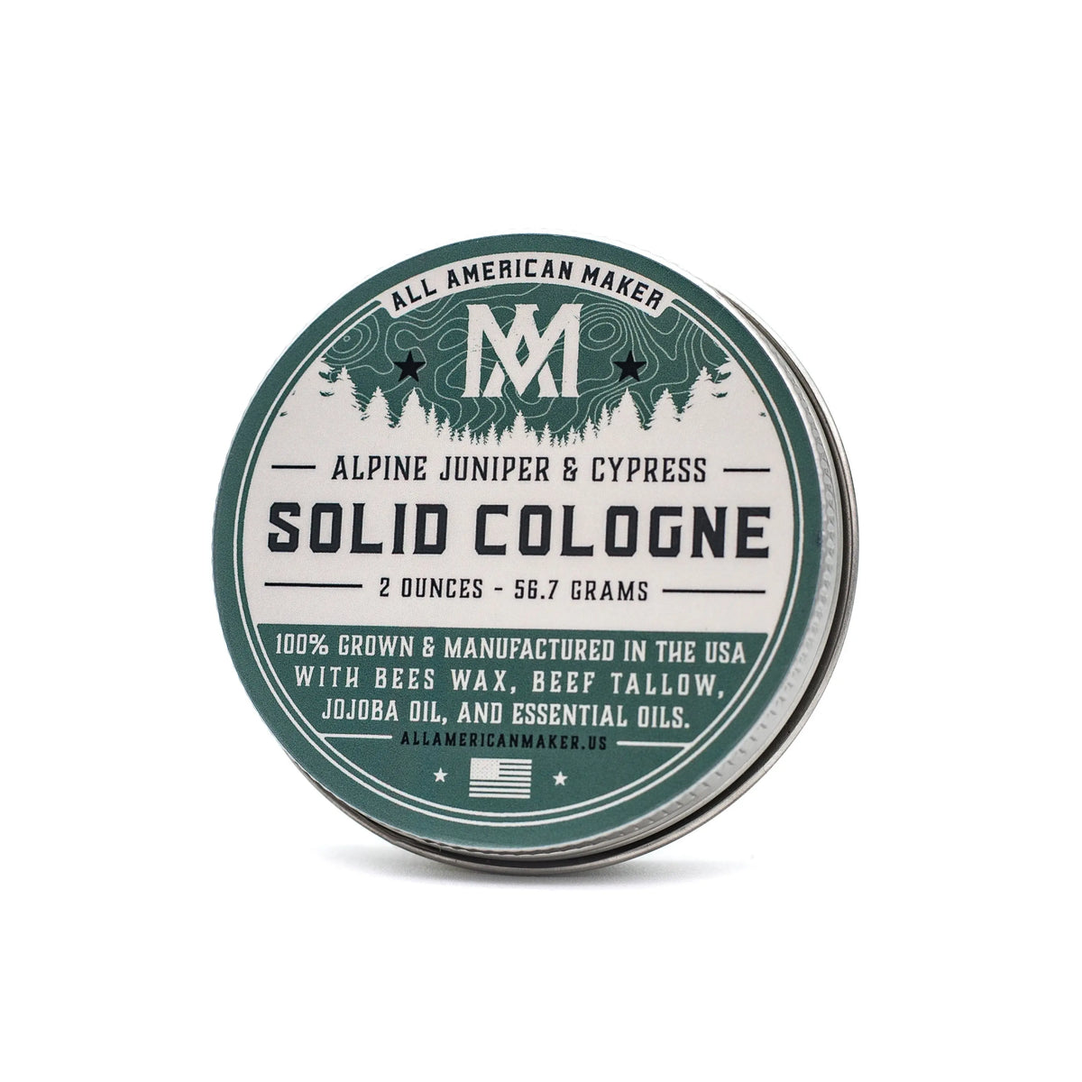 Alpine Juniper Cypress Solid Cologne 2oz – Made in USA | All American ...